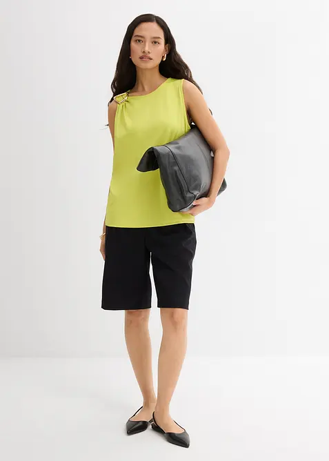 Linne i kräppat material med struktur, bonprix