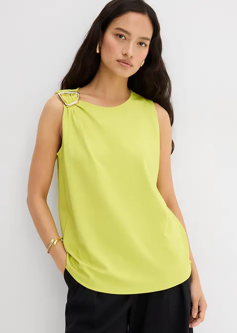 Linne i kräppat material med struktur, bonprix