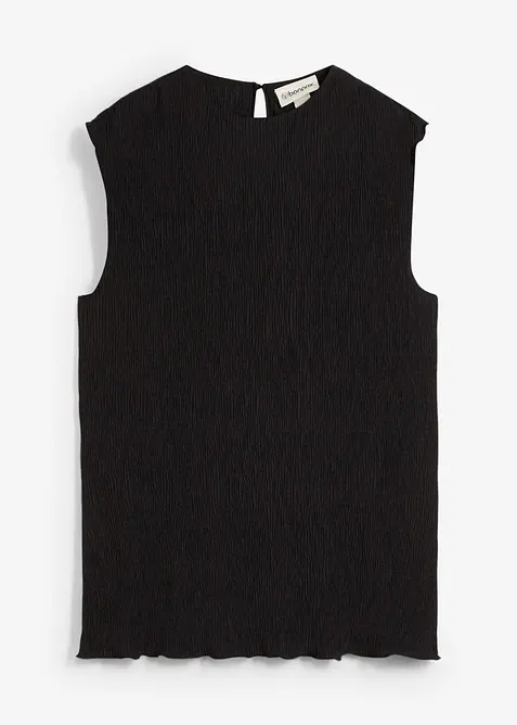 Linne i krinklat material med struktur, bonprix