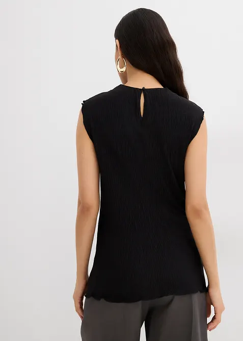 Linne i krinklat material med struktur, bonprix