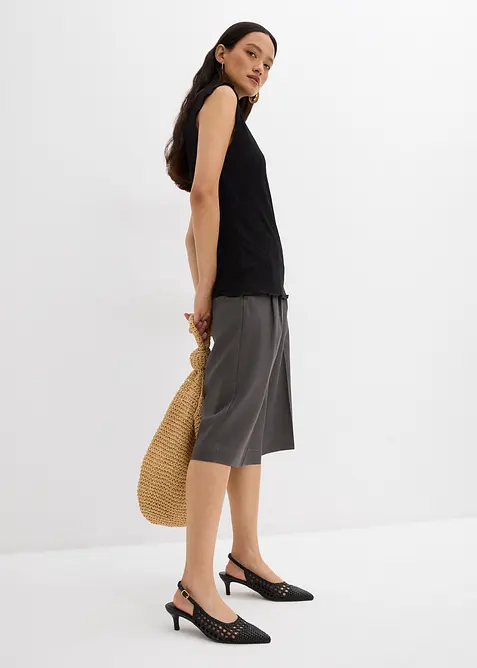 Linne i krinklat material med struktur, bonprix