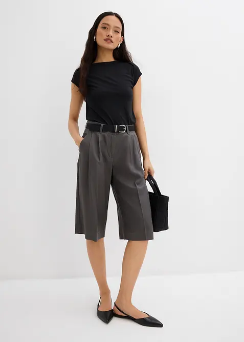 Ribbad topp av mjuk modalmix, bonprix