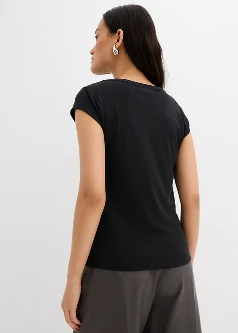 Ribbad topp av mjuk modalmix, bonprix