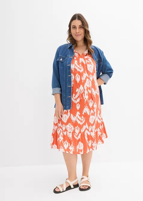 Tunikaklänning i ren viskos, bonprix