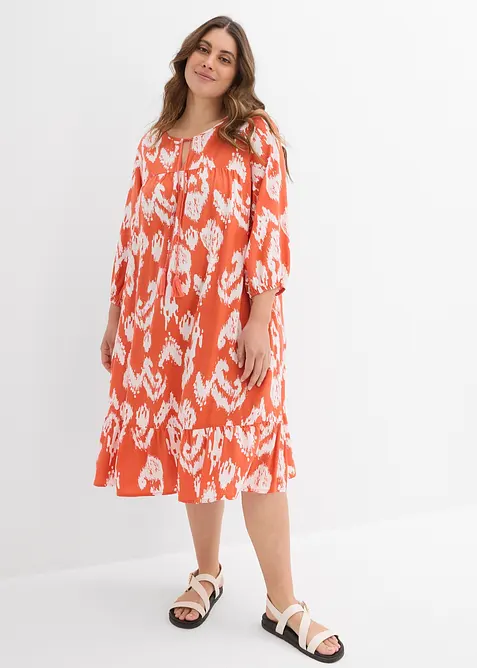 Tunikaklänning i ren viskos, bonprix