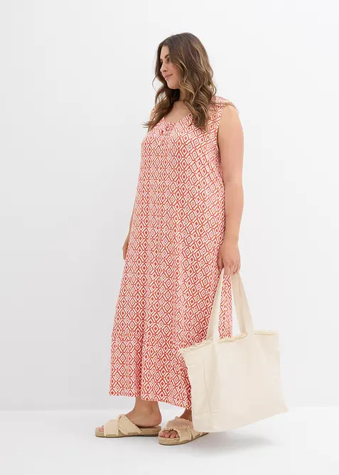 Jerseykl&auml;nning i viskosmix, bonprix