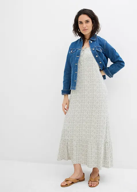 Jerseyklänning i viskosmix, bonprix