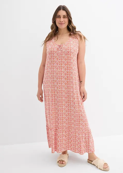 Jerseykl&auml;nning i viskosmix, bonprix