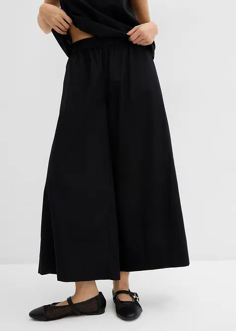 Vid culottebyxa av ren bomull, bonprix