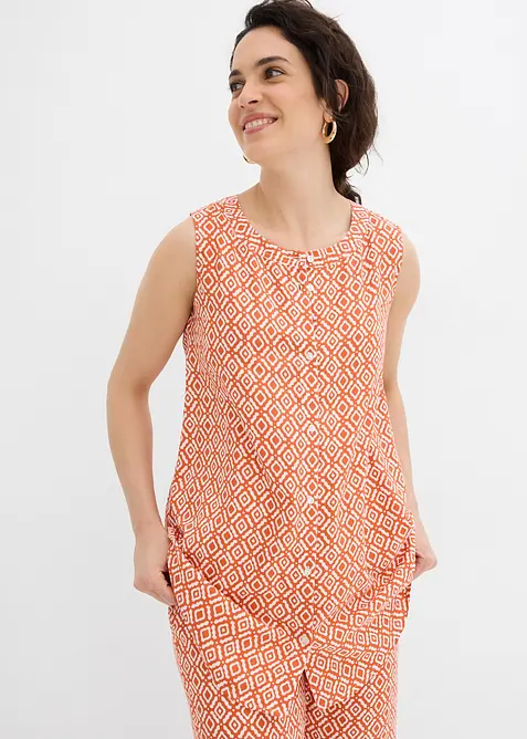 Lång blus av mjuk viskos, bonprix