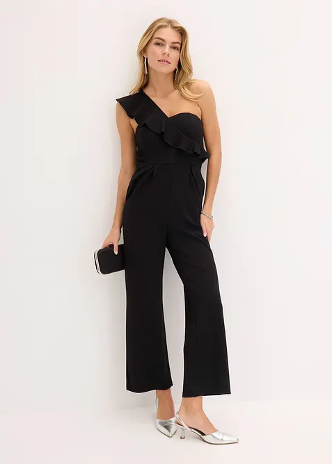 One shoulder-jumpsuit av lätt viskosmaterial, bonprix