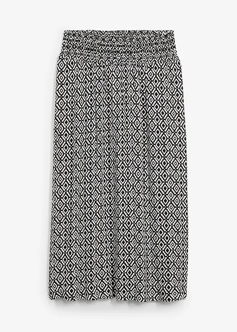 Maxikjol av krinklad viskos, bonprix