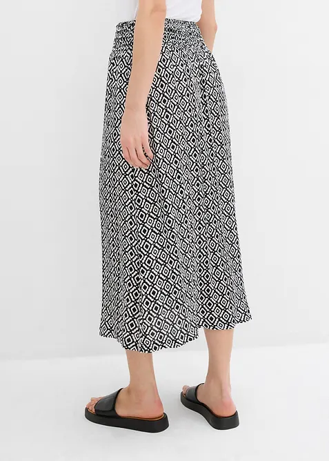 Maxikjol av krinklad viskos, bonprix