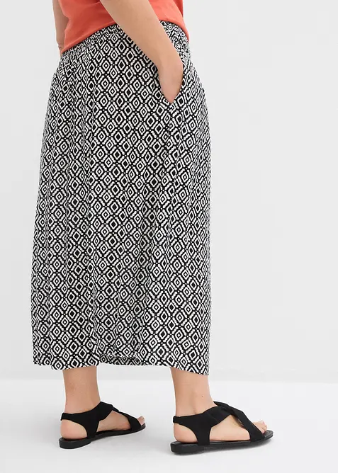 Maxikjol av krinklad viskos, bonprix