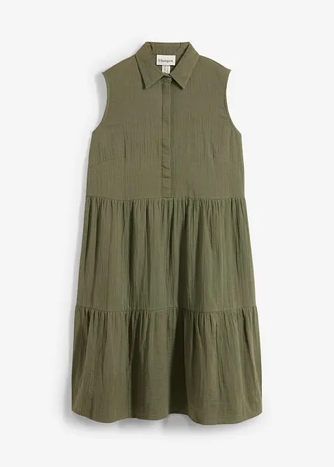 Tunikaklänning av luftig muslin, bonprix