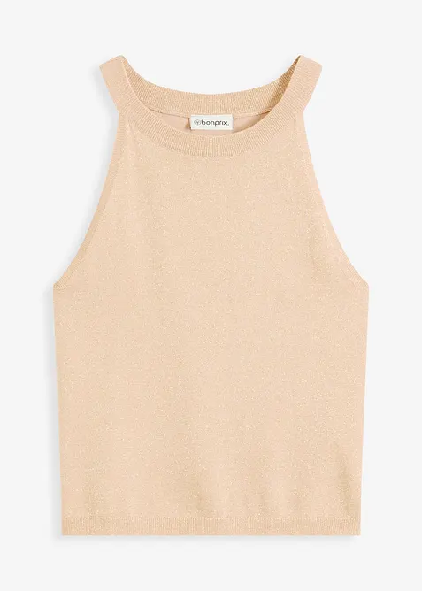 Stickat linne med metalliceffekt, bonprix