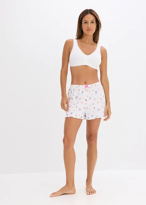 BH med framknäppning utan bygel (2-pack), ekologisk bomull, bonprix