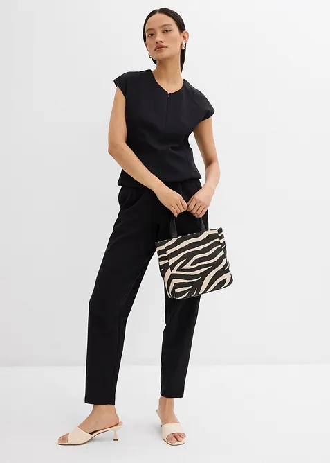 Ankellång byxa av piké, bonprix