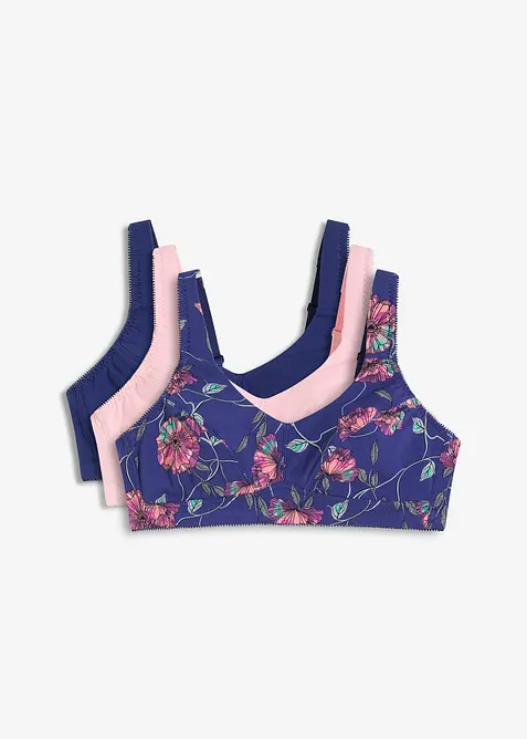 BH utan bygel med ekologisk bomull (3-pack), bonprix