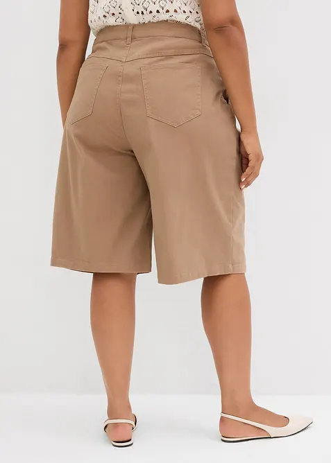 Långa bermudashorts av elastisk bomullsmix, bonprix