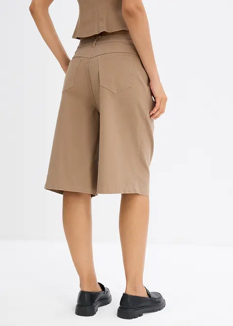 Långa bermudashorts av elastisk bomullsmix, bonprix