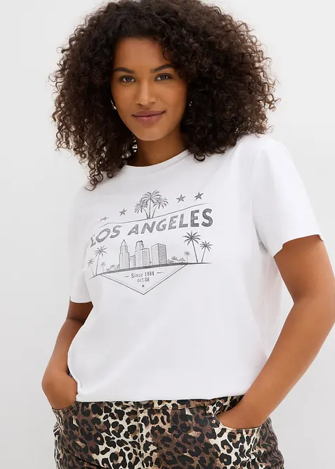 T-shirt i kort modell av jersey, bonprix