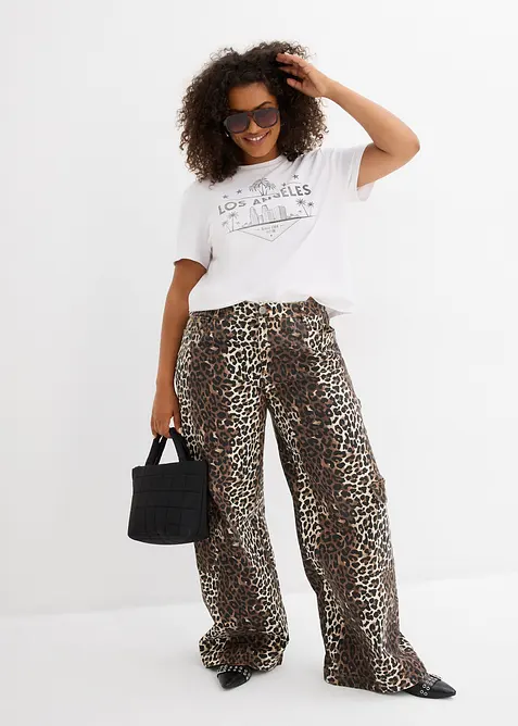 T-shirt i kort modell av jersey, bonprix