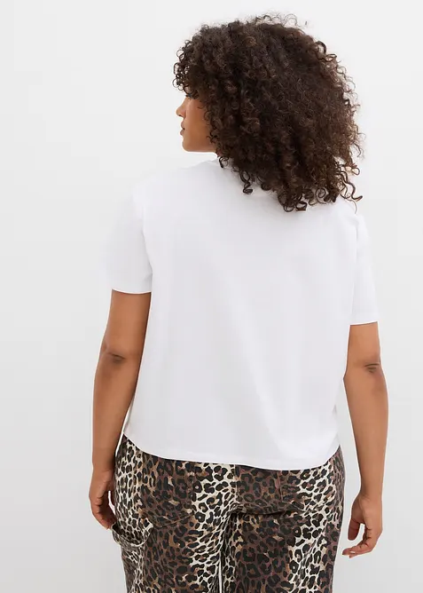 T-shirt i kort modell av jersey, bonprix