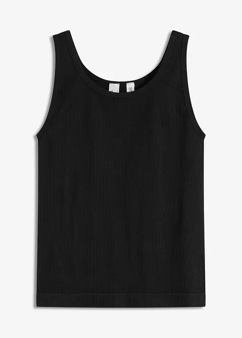 Långt ribbat linne utan sömmar, bonprix