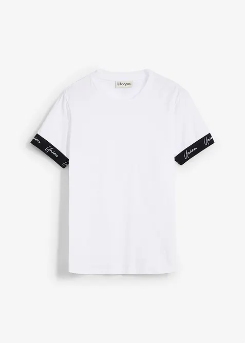 T-shirt av ekologisk bomull, Slim Fit, bonprix