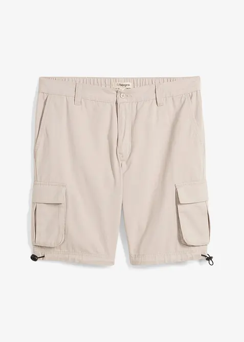 Cargoshorts med bekv&auml;m midja, Regular Fit, bonprix