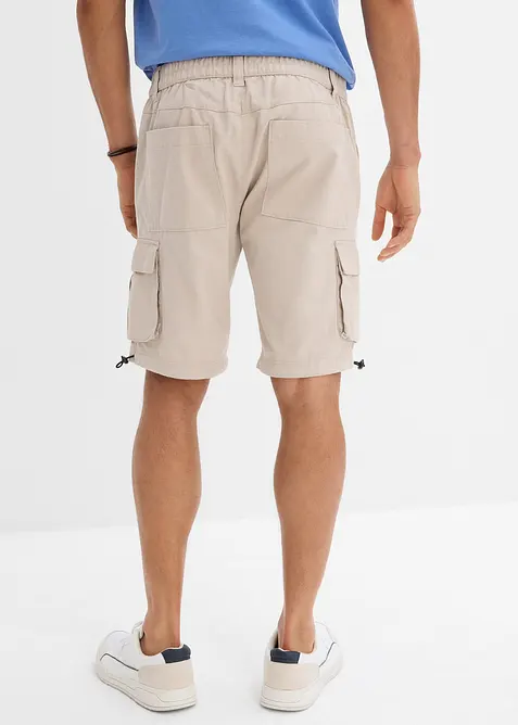 Cargoshorts med bekv&auml;m midja, Regular Fit, bonprix