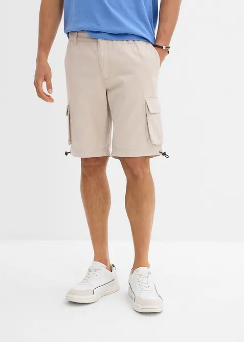 Cargoshorts med bekv&auml;m midja, Regular Fit, bonprix