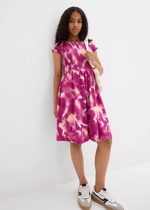 Jerseykl&auml;nning f&ouml;r barn i ekologisk bomull med stretch, bonprix