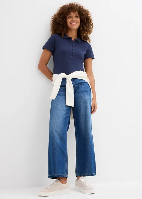 Pikétröja av ren ekologisk bomull, bonprix