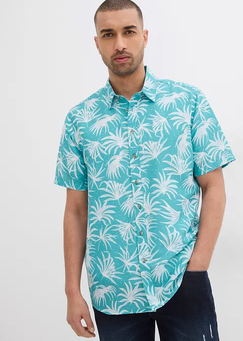 Kortärmad skjorta av viskos, bonprix