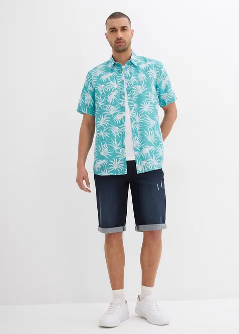 Kortärmad skjorta av viskos, bonprix