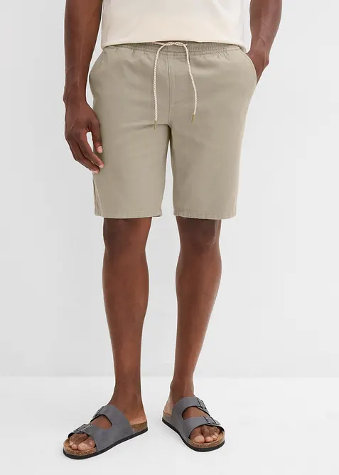 Dra på-shorts av ren bomull, Regular Fit, bonprix