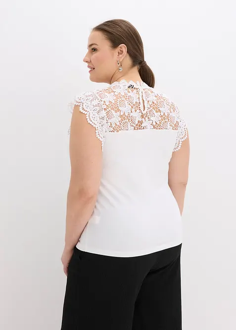 Topp med spetsinfällning, bonprix