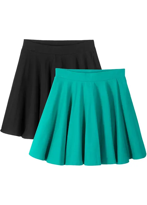 Jerseykjol med ekologisk bomull f&ouml;r barn (2-pack), bonprix