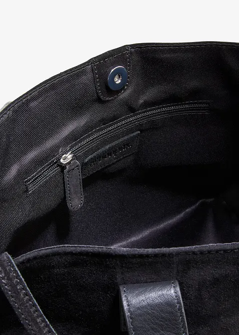 Handväska i skinn, bonprix