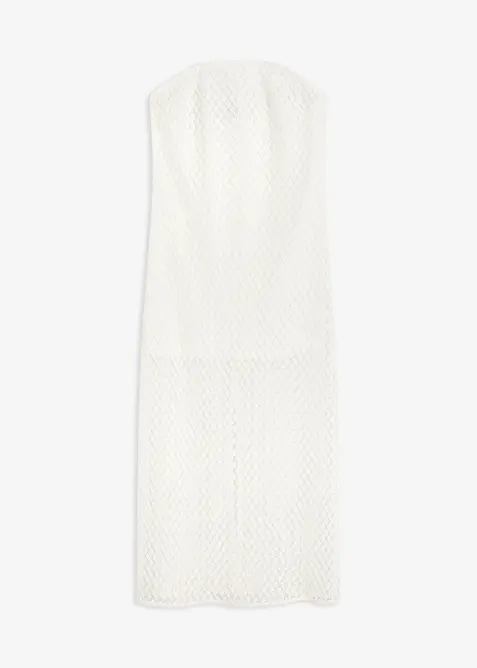 Off shoulder-klänning med spets, bonprix