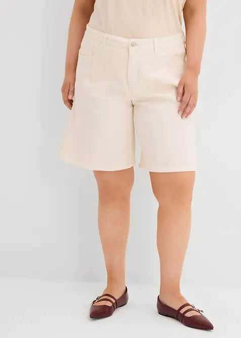 Jeansshorts med Mid Waist, bonprix