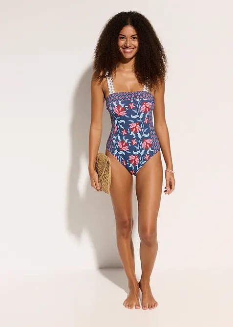 Bandåbaddräkt med breda axelband, bonprix