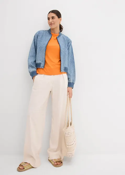 T-shirt i luftig viskos, bonprix