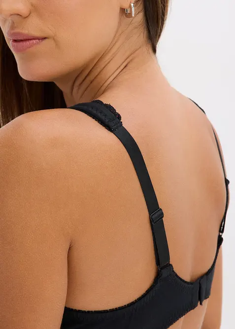 T-shirtbeh&aring; med bygel och minimizereffekt (2-pack), ekologisk bomull, bonprix