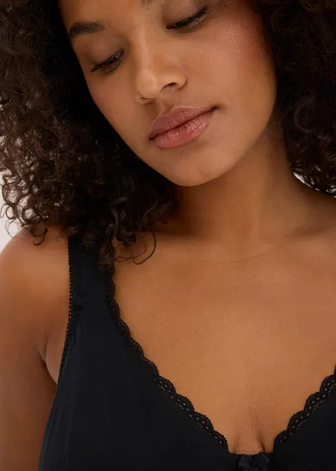 T-shirtbehå med bygel och minimizereffekt (2-pack), ekologisk bomull, bonprix