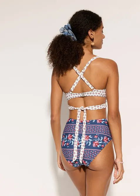 Bikini med BH-topp med omlottlook (2 delar), bonprix