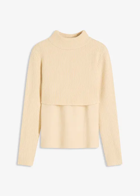 Tröja med lager-på-lager-look, bonprix