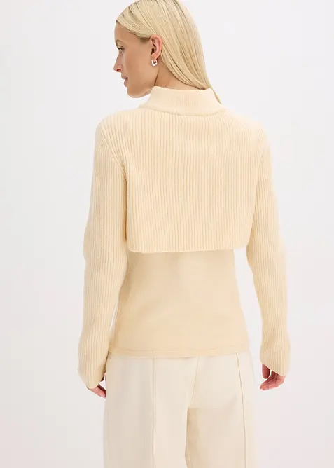 Tröja med lager-på-lager-look, bonprix